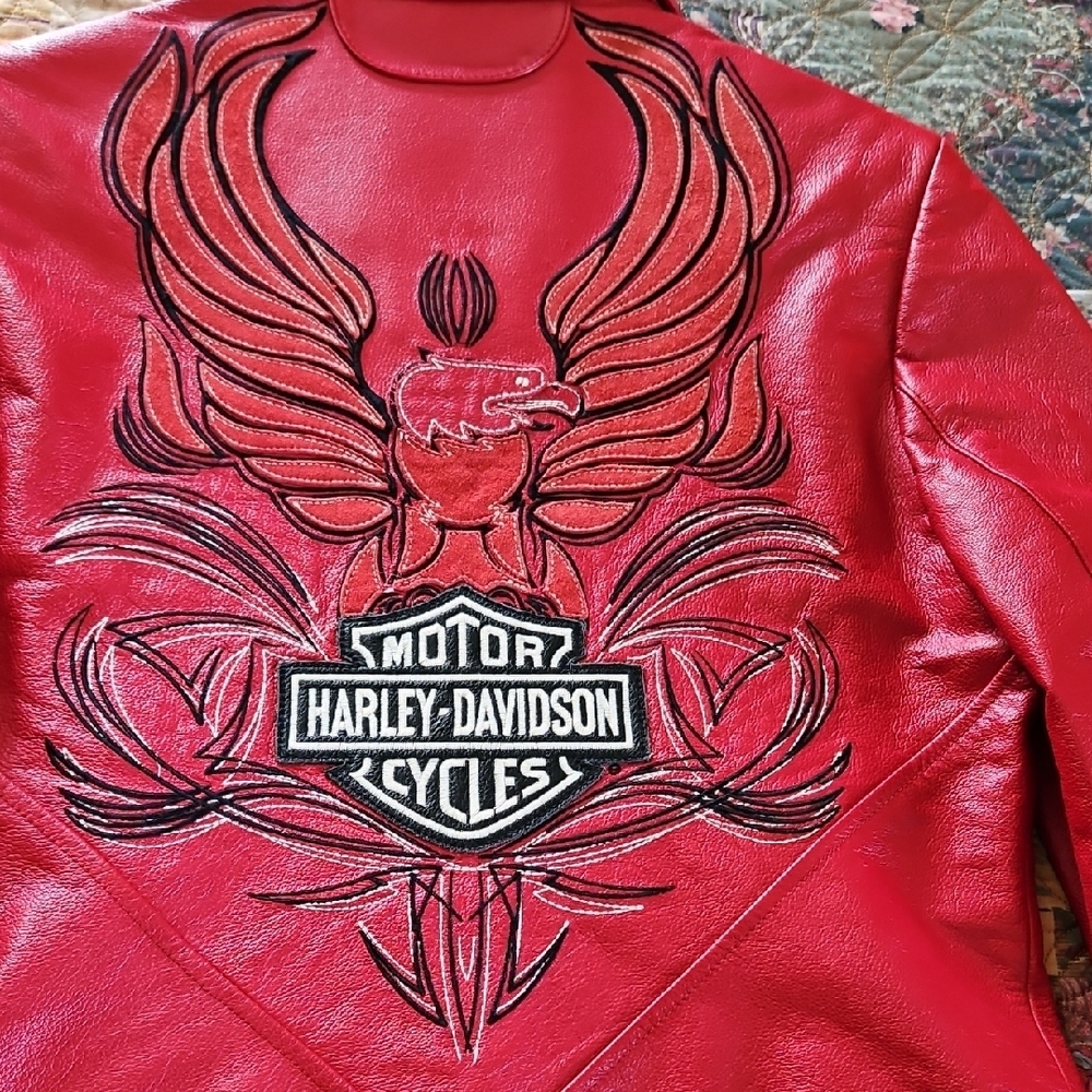 Harley Davidson Leather Jacket - Size Medium
